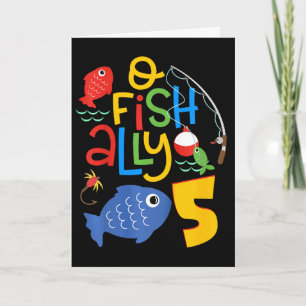 Kids O-fish-ally Five Geburtstagsdekorationen 5 Ja Karte