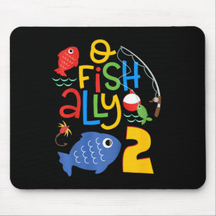 Kids O-fish-ally Zwei Geburtstagsdekorationen 2 Ja Mousepad