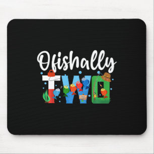 Kids O-fish-ally Zwei Geburtstagsdekorationen 2 Ja Mousepad