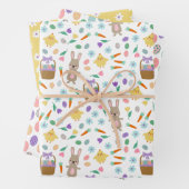 Kids Oaster Bunny Chickens Mixed Ostermuster Geschenkpapier Set (Beispiel)