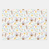 Kids Oaster Bunny Chickens Mixed Ostermuster Geschenkpapier Set (Vorderseite)