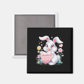 Kids Oaster Bunny Rabbit Pastell Design Springtime Magnet (Vorderseite/Rückseite)