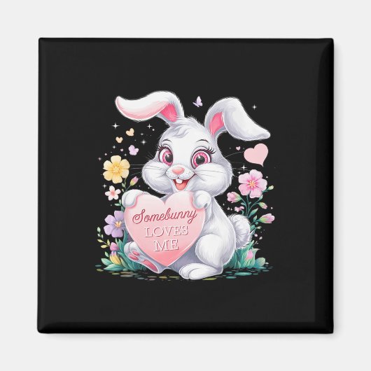 Kids Oaster Bunny Rabbit Pastell Design Springtime Magnet (Vorne)