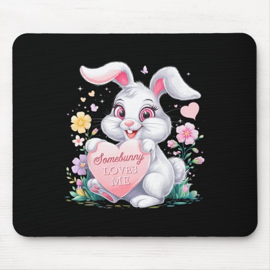 Kids Oaster Bunny Rabbit Pastell Design Springtime Mousepad (Vorne)