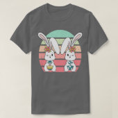 Kids Oaster Bunny Retro Niedliches Kanincheneier J T-Shirt (Design vorne)