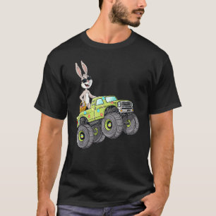 Kids Oaster Rabbit Riding Monster Truck Boys Girl T-Shirt