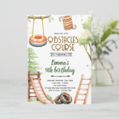 Kids Obstacle Course Party Invite Einladung (Stehend Vorderseite)