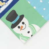 Kids Octopus Winter Sports Patchwork Personalisier Fleecedecke (Ecke)