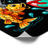 Kids O'fishally 3 Years Old 3rd Birthday Fishing  Poster (Ecke)