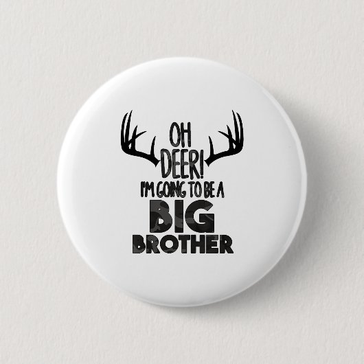 Kids Oh Deer Big Brother Hunting Pregnancy Announc Button (Vorderseite)