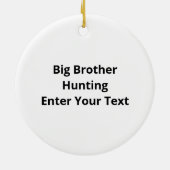 Kids Oh Deer Big Brother Hunting PregnancyOrnament Keramik Ornament (Hinten)