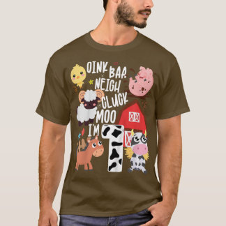 Kids Oink Baa Neigh Cluck Moo Ich bin 1 Bauer 1. T-Shirt