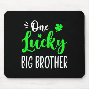Kids One Lucky Big Brother St Patricks Day Familie Mousepad