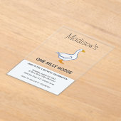 Kids One Silly Goose First Birthday Acryleinladungen (Ablage )