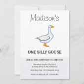 Kids One Silly Goose First Birthday Einladung (Vorderseite)