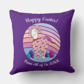 Kids Oster Sonniges Einhorn im Bunny Anzug Bunnico Kissen (Rückseite)