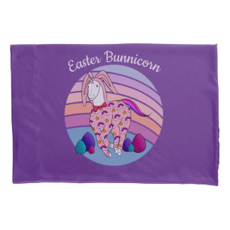 Kids Oster Sonniges Einhorn im Bunny Anzug Bunnico Kissenbezug
