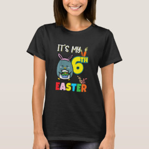 Kids Ostereier Jagd 6. Geburtstag Niedlich Ostern  T-Shirt