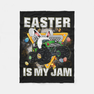Kids Ostern ist mein Jam Monster Truck Bunny Junge Fleecedecke