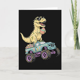 Kids Ostern T Rex Monster Truck Dino Grafik  Karte