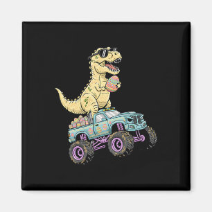 Kids Ostern T Rex Monster Truck Dino Grafik  Magnet