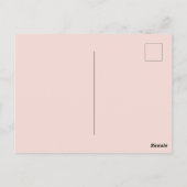 Kids OsterParty mit rosa Hühnchen Postkarte (Rückseite)