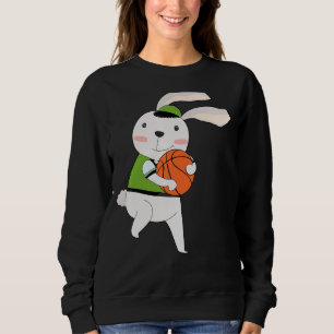Kids Ostertag Ei Hunt Bunny Dunk Slam Basketbal Sweatshirt