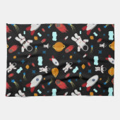Kid's Outer Space & Astronaut Pattern Geschirrtuch (Horizontal)
