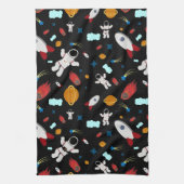 Kid's Outer Space & Astronaut Pattern Geschirrtuch (Vertikal)