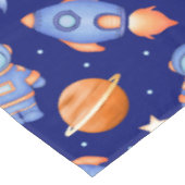 Kids Outer Space Rocket Ship & Astronaut Tischdecke (Schrägansicht)