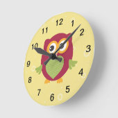 Kid's owl clock runde wanduhr (Winkel)