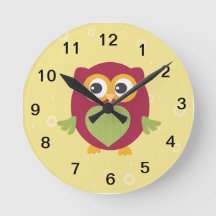 Kid's owl clock