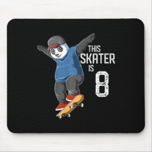 Kids Panda Skater - Dieser Skater ist 8 Jahre alt Mousepad