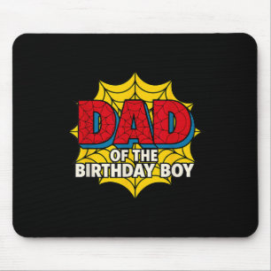 Kids Papa des Geburtstagsjungen Spinnen Thema Part Mousepad