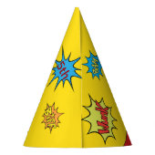 Kids Paper Hat Superhero Birthday Partyhütchen (Rückseite)