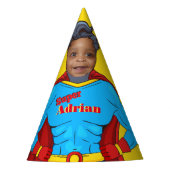 Kids Paper Hat Superhero Birthday Partyhütchen (Vorderseite)