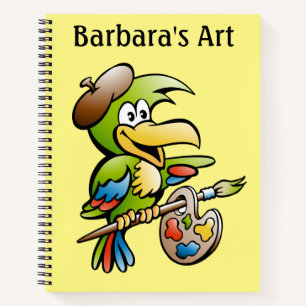Kids Parrot Sketch Notebook Notizblock