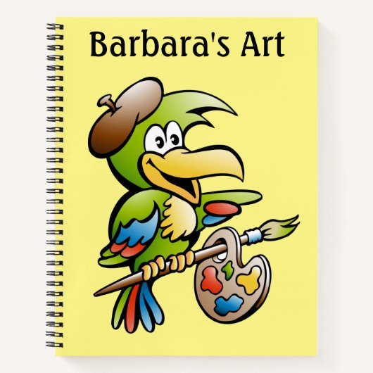 Kids Parrot Sketch Notebook Notizblock (Vorderseite)