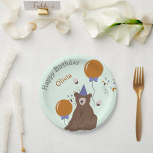 Kids Party Bear Geburtstag Pappteller