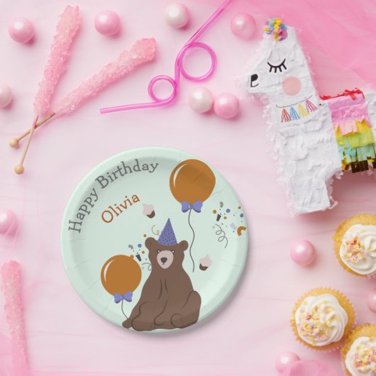 Kids Party Bear Geburtstag Pappteller (Party)