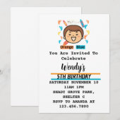 Kids Party Invitation Footprints Einladung (Vorne/Hinten)