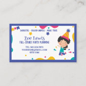 Kids Party Planer Visitenkarte (Vorderseite)