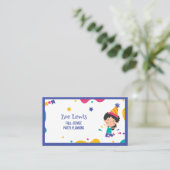 Kids Party Planer Visitenkarte (Stehend Vorderseite)