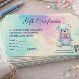 Kids Party Planner Pastor Teddy Bear QR-Logo