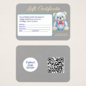 Kids Party Planner Pastor Teddy Bear QR-Logo (Vorne & Hinten)
