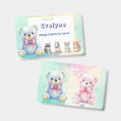 Kids Party Planner Pastor Teddy Bear QR-Logo Ausweis (Front & Back)