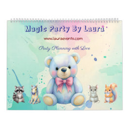 Kids Party Planner Pastor Teddy Bear QR-Logo Kalender