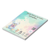 Kids Party Planner Pastor Teddy Bear QR-Logo Notizblock (Rotiert)