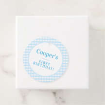 KIDS PARTY Vintag Gingham Musterjunge Blue Napkin