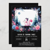 Kids Pastel Cat Geburtstag Einladung (Vorne/Hinten)